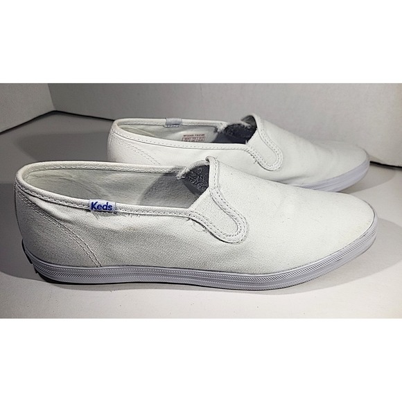 Keds Shoes - Keds‎ Women's Double Decker Slip‑On Sneakers White Canvas Size 10